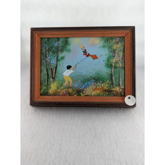 Louis Cardin Lot Of 4 Enamel On Copper Paintings See Photos And Description - Picture 16 of 16